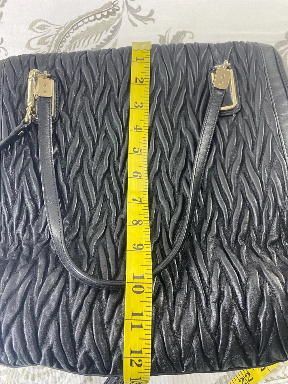 Coach Madison Gathered Twist Leather Satchel